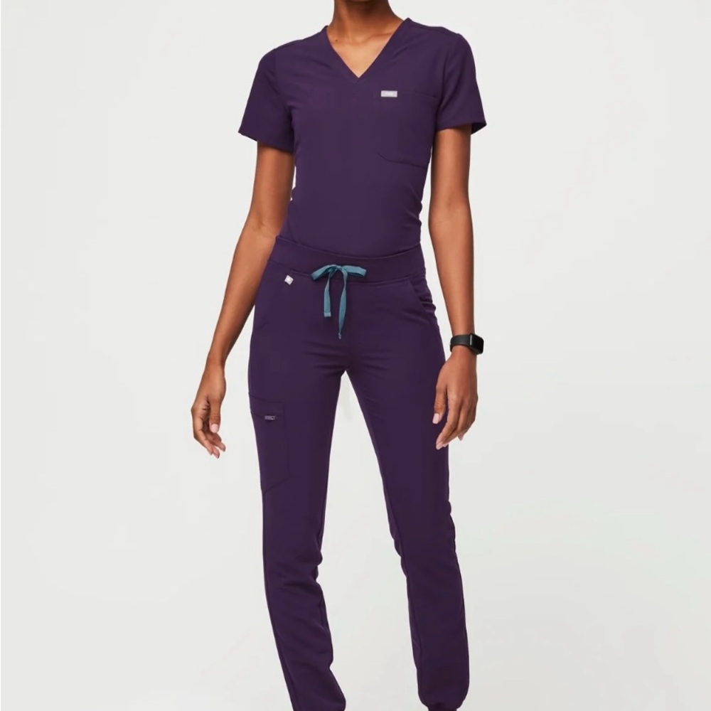 Figs Purple Jam Catarina top and Zamora joggers